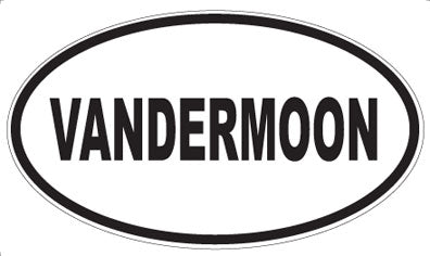 VANDERMOON - Oval Sticker