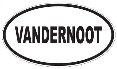 VANDERNOOT - Oval Sticker
