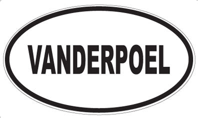 VANDERPOEL - Oval Sticker
