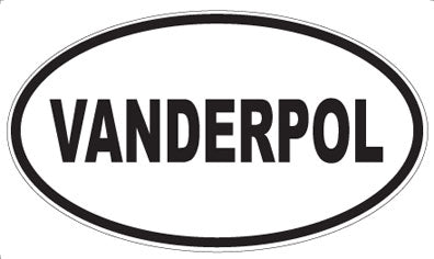 VANDERPOL - Oval Sticker