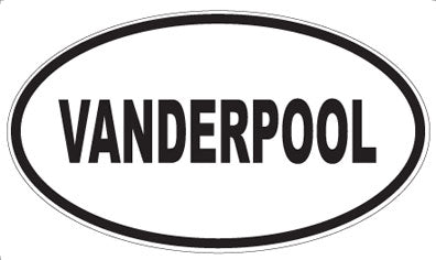 VANDERPOOL - Oval Sticker