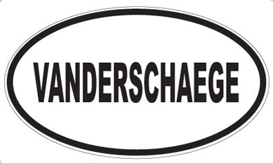 VANDERSCHAEGE - Oval Sticker