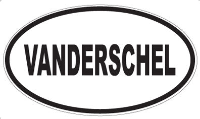 VANDERSCHEL - Oval Sticker