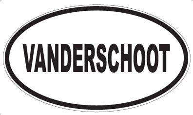 VANDERSCHOOT - Oval Sticker