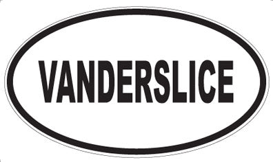 VANDERSLICE - Oval Sticker
