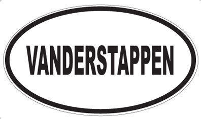VANDERSTAPPEN - Oval Sticker