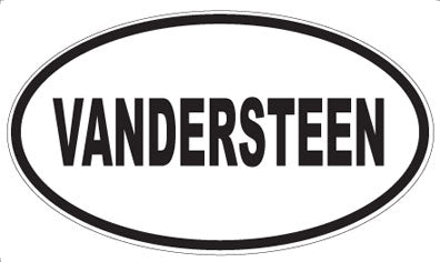 VANDERSTEEN - Oval Sticker