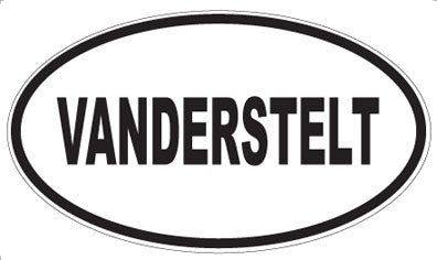 VANDERSTELT - Oval Sticker