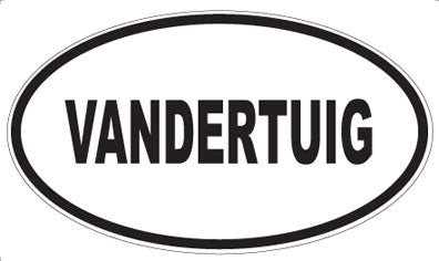 VANDERTUIG - Oval Sticker