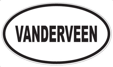 VANDERVEEN - Oval Sticker