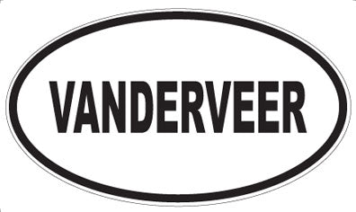 VANDERVEER - Oval Sticker