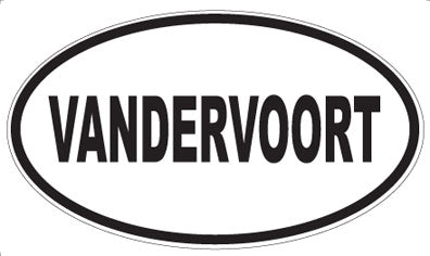 VANDERVOORT - Oval Sticker