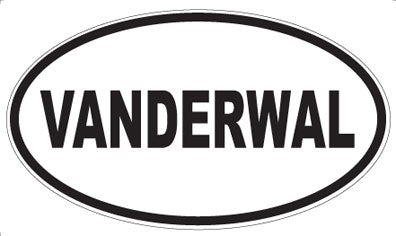 VANDERWAL - Oval Sticker