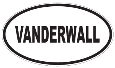 VANDERWALL - Oval Sticker