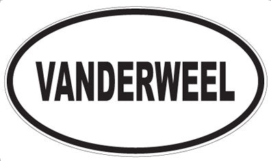 VANDERWEEL - Oval Sticker