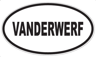 VANDERWERF - Oval Sticker