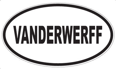 VANDERWERFF - Oval Sticker