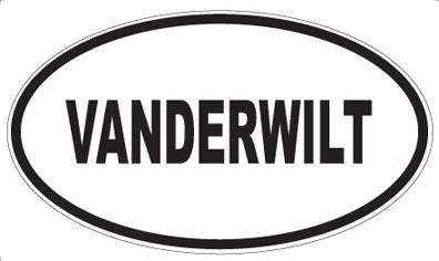 VANDERWILT - Oval Sticker