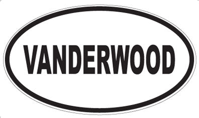 VANDERWOOD - Oval Sticker