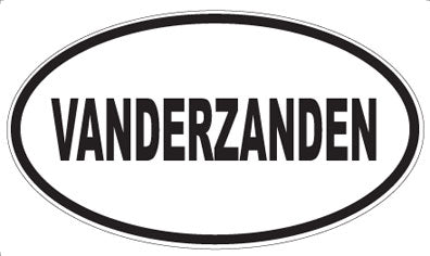VANDERZANDEN - Oval Sticker