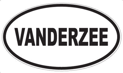 VANDERZEE - Oval Sticker