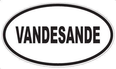 VANDESANDE - Oval Sticker