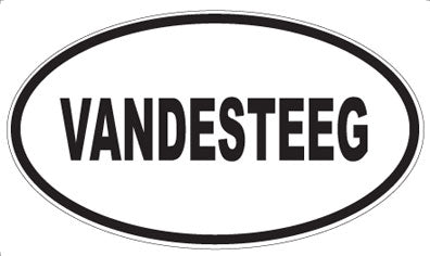 VANDESTEEG - Oval Sticker
