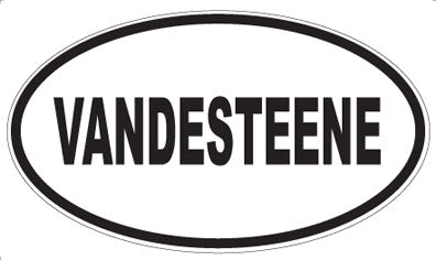VANDESTEENE - Oval Sticker