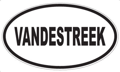 VANDESTREEK - Oval Sticker