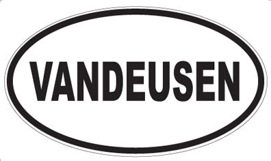 VANDEUSEN - Oval Sticker