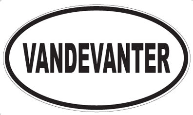 VANDEVANTER - Oval Sticker