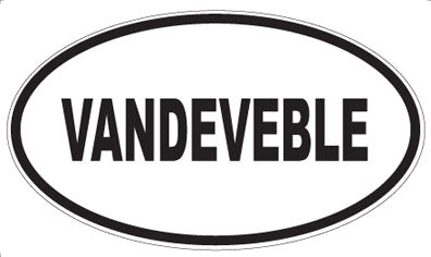 VANDEVEBLE - Oval Sticker
