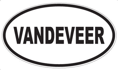 VANDEVEER - Oval Sticker