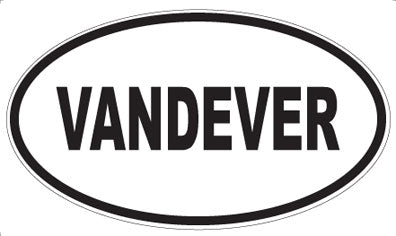VANDEVER - Oval Sticker
