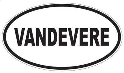 VANDEVERE - Oval Sticker