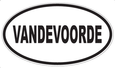 VANDEVOORDE - Oval Sticker