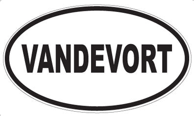 VANDEVORT - Oval Sticker