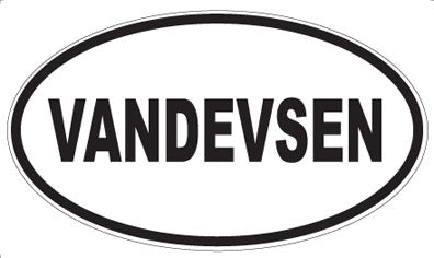 VANDEVSEN - Oval Sticker