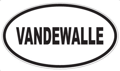 VANDEWALLE - Oval Sticker