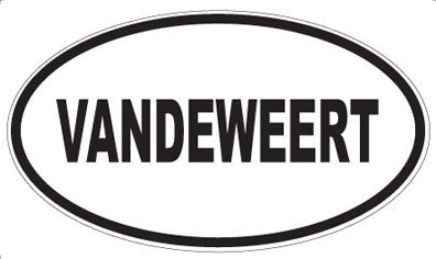 VANDEWEERT - Oval Sticker