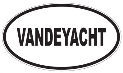 VANDEYACHT - Oval Sticker