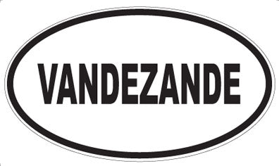 VANDEZANDE - Oval Sticker