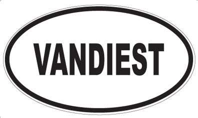 VANDIEST - Oval Sticker