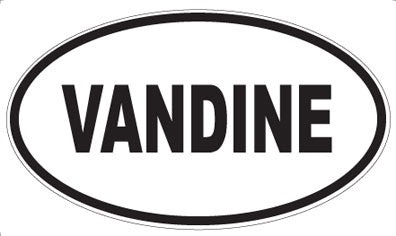 VANDINE - Oval Sticker