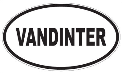 VANDINTER - Oval Sticker