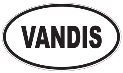 VANDIS - Oval Sticker