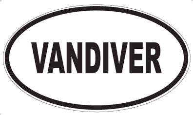 VANDIVER - Oval Sticker