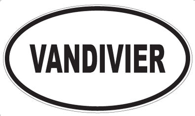 VANDIVIER - Oval Sticker