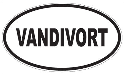VANDIVORT - Oval Sticker