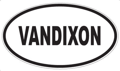 VANDIXON - Oval Sticker